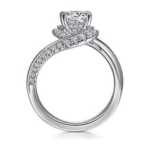 Load image into Gallery viewer, Gabriel "Zabana" 14K White Gold Diamond Bypass Engagement Ring