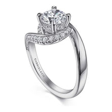 Load image into Gallery viewer, Gabriel "Zabana" 14K White Gold Diamond Bypass Engagement Ring