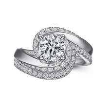 Load image into Gallery viewer, Gabriel "Zabana" 14K White Gold Diamond Bypass Engagement Ring