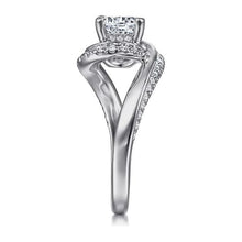 Load image into Gallery viewer, Gabriel "Zabana" 14K White Gold Diamond Bypass Engagement Ring