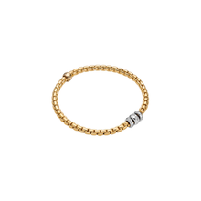Load image into Gallery viewer, FOPE 18K Gold Eka Rhombus Diamond Triple Rondel Pave Flex'It Bracelet