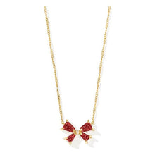 Load image into Gallery viewer, Kendra Scott Gold Blair Bow Small Drusy Pendant Necklace