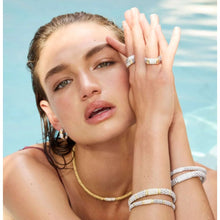 Load image into Gallery viewer, Lagos 18K & Sterling Silver Signature 9mm Caviar Diamond Station Band