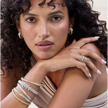 Load image into Gallery viewer, Lagos 18K & Sterling Silver Lux Five Row Diamond Wide Band