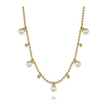 Load image into Gallery viewer, Gabriel 14K Yellow Gold Bujukan Bead & Pearl Necklace