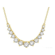 Load image into Gallery viewer, 14K Gold 1cttw Graduated Diamond Smile Pendant