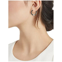 Load image into Gallery viewer, Roberto Coin 18K Rose Gold Love in Verona Black Diamond Circle Earrings