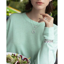 Load image into Gallery viewer, Roberto Coin 18K White Gold Diamond & Sapphire Love in Verona Necklace