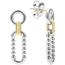 Load image into Gallery viewer, Lagos 18K & Sterling Silver Caviar Link Earrings