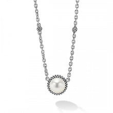 Load image into Gallery viewer, Lagos Sterling Silver Luna Pearl 8mm Pendant on 16-18" Necklace