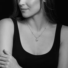 Load image into Gallery viewer, Lagos 18K and Sterling Silver Newport Diamond Knot Pendant