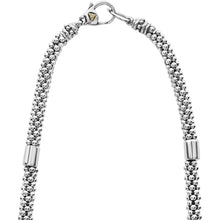 Load image into Gallery viewer, Lagos 18K and Sterling Silver High Bar 7mm Smooth Station Necklace