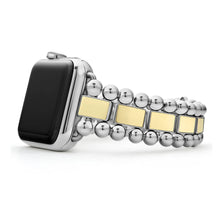 Load image into Gallery viewer, Lagos Stainless Steel and 18K Yellow Gold Smart Caviar Watch Bracelet 38mm