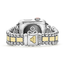 Load image into Gallery viewer, Lagos Stainless Steel and 18K Yellow Gold Smart Caviar Watch Bracelet 38mm