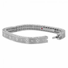 Load image into Gallery viewer, Roberto Coin 18K White Gold Princess Diamond Bangle Bracelet