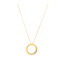 Load image into Gallery viewer, Roberto Coin 18K Yellow Gold Love in Verona Open Circle Diamond Pendant