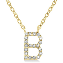 Load image into Gallery viewer, 10K Yellow Gold Diamond Initial Necklace