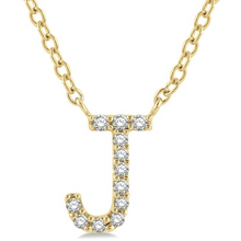 Load image into Gallery viewer, 10K Yellow Gold Diamond Initial Necklace