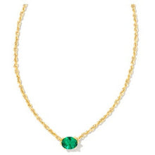 Load image into Gallery viewer, Kendra Scott Gold Cailin Necklace in Green Crystal