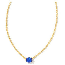 Load image into Gallery viewer, Kendra Scott Gold Cailin Necklace in Blue Crystal