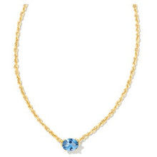 Load image into Gallery viewer, Kendra Scott Gold Cailin Necklace in Blue Violet Crystal