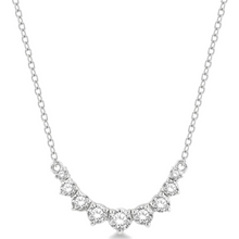 Load image into Gallery viewer, 14K Gold 1/2ct Graduated Diamond Smile Pendant