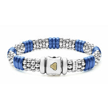 Load image into Gallery viewer, Lagos Sterling Silver Ultramarine Caviar Ceramic Beaded Bracelet