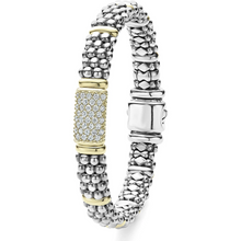 Load image into Gallery viewer, Lagos 18k Gold and Sterling Silver Diamond Station Bracelet
