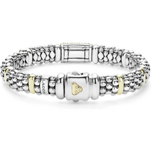 Load image into Gallery viewer, Lagos 18k Gold and Sterling Silver Diamond Station Bracelet