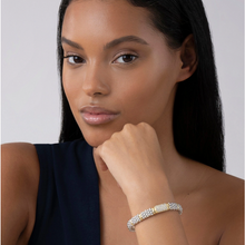 Load image into Gallery viewer, Lagos 18k Gold and Sterling Silver Diamond Station Bracelet