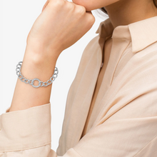 Load image into Gallery viewer, Lagos Sterling Silver Caviar Spark Diamond Circle Beaded Link Bracelet