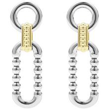 Load image into Gallery viewer, Lagos 18K & Sterling Silver Caviar Link Earrings