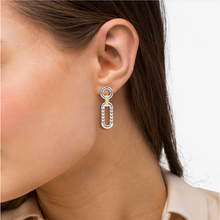 Load image into Gallery viewer, Lagos 18K & Sterling Silver Caviar Link Earrings