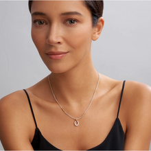 Load image into Gallery viewer, Lagos 18K and Sterling Silver Caviar Lux Oval Drop Station Necklace