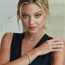 Load image into Gallery viewer, Lagos 18K and Sterling Silver Caviar Lux X-Station Diamond Bracelet