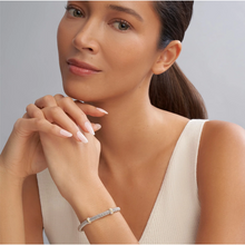 Load image into Gallery viewer, Lagos 18K and Sterling Silver Caviar Lux X-Station Diamond Bracelet
