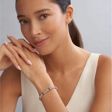 Load image into Gallery viewer, Lagos Sterling Silver Caviar Black Ceramic 7 Station Bracelet