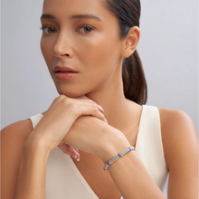 Load image into Gallery viewer, Lagos Sterling Silver Caviar Ultramarine Blue Ceramic 7 Station Bracelet