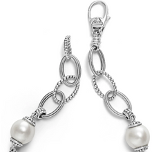 Load image into Gallery viewer, Lagos Sterling Silver Luna Pearl 3 Station Link Bracelet