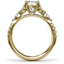 Load image into Gallery viewer, Fana 14K Yellow Gold Vintage Floral Diamond Engagement Ring