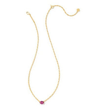 Load image into Gallery viewer, Kendra Scott Gold Cailin Necklace in Purple Crystal