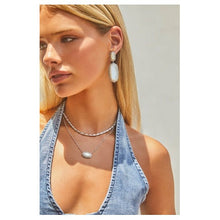 Load image into Gallery viewer, Kendra Scott Elisa Necklace in Silver Metal & Ivory Mother of Pearl