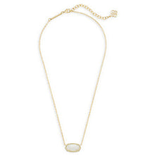 Load image into Gallery viewer, Kendra Scott Gold Elisa Necklace in White Kyocera Opal