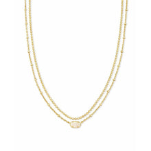 Load image into Gallery viewer, Kendra Scott Emilie Multi Strand Necklace in Gold Metal with Iridescent Drusy