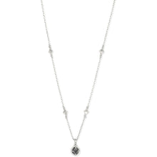 Load image into Gallery viewer, Kendra Scott Nola Short Pendant Necklace in Rhodium Metal with Platinum Drusy