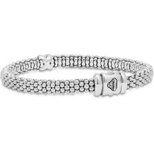 Load image into Gallery viewer, Lagos Sterling Silver and 18K Yellow Gold Caviar Lux Diamond X 6mm Bracelet