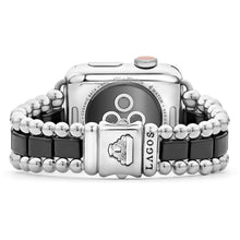 Load image into Gallery viewer, Lagos Stainless Steel and Black Ceramic Smart Caviar Watch Bracelet 38-40mm