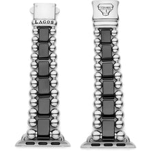 Load image into Gallery viewer, Lagos Stainless Steel and Black Ceramic Smart Caviar Watch Bracelet 38-40mm