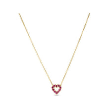 Load image into Gallery viewer, Roberto Coin 18K Yellow Gold Ruby Heart Reversible Pendant
