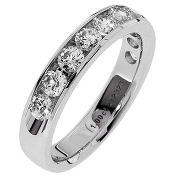 14K White Gold Channel Band